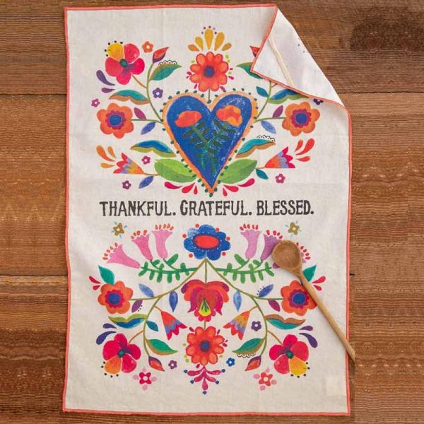Geschirrhandtuch Thankful &amp; Grateful &amp; Blessed